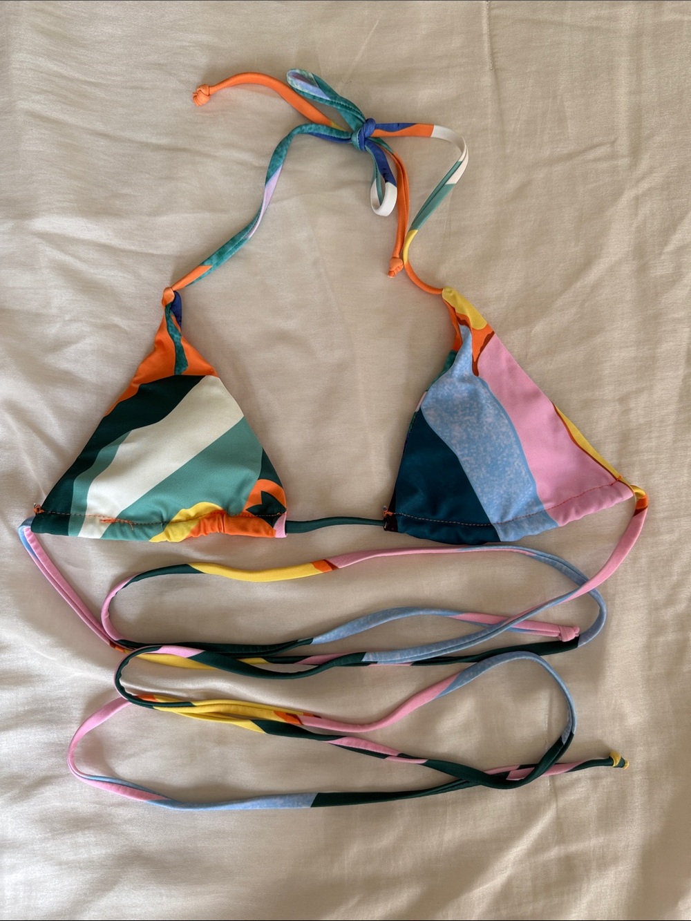 Colorful Abstract Triangle Bikini Set - Multicolor - Picture 3 of 6